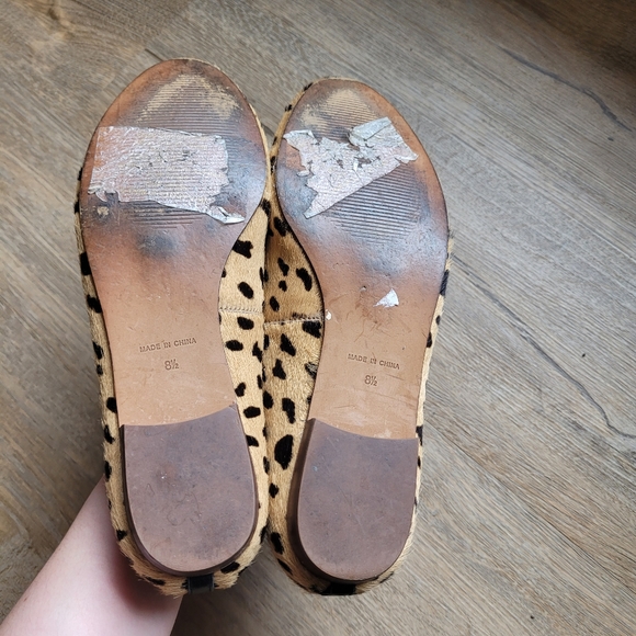 Madewell calf hair cheetah cat loafers slip ons flats - Picture 7 of 10